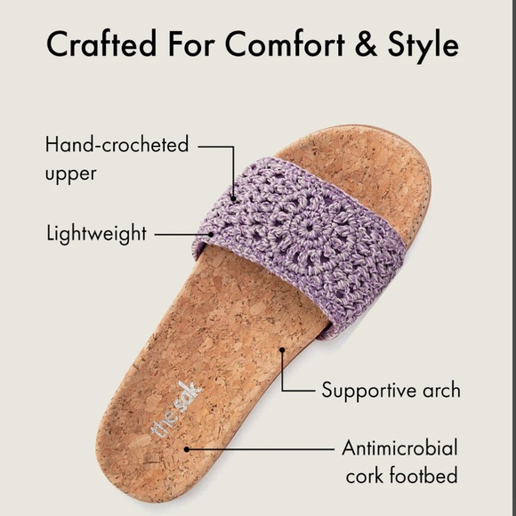 COPY - The Sak Mendocino Slide Sandal crocheted - Picture 6 of 7